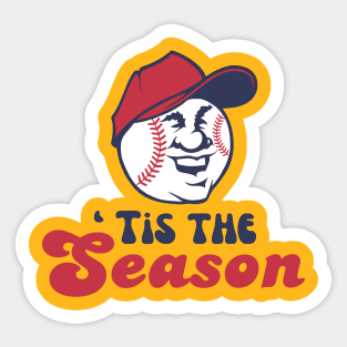 Tis The Season Baseball Sticker